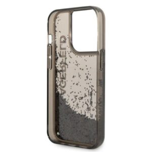 Karl Lagerfeld KLHCP14LLCKVK Apple iPhone 14 Pro 6,1" juodos spalvos kietas dėklas Liquid Glitter Elong - Image 6