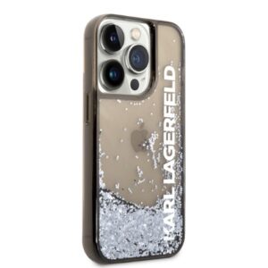 Karl Lagerfeld KLHCP14LLCKVK Apple iPhone 14 Pro 6,1" juodos spalvos kietas dėklas Liquid Glitter Elong - Image 3