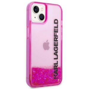 Karl Lagerfeld KLHCP14MLCKVF Apple iPhone 14Plus / 15 Plus 6,7" rožinės spalvos kietas dėklas Liquid Glitter Elong - Image 4