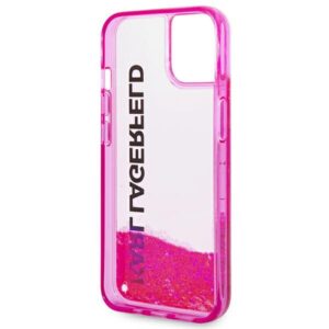 Karl Lagerfeld KLHCP14MLCKVF Apple iPhone 14Plus / 15 Plus 6,7" rožinės spalvos kietas dėklas Liquid Glitter Elong - Image 7