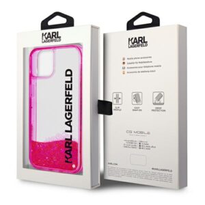 Karl Lagerfeld KLHCP14MLCKVF Apple iPhone 14Plus / 15 Plus 6,7" rožinės spalvos kietas dėklas Liquid Glitter Elong - Image 8