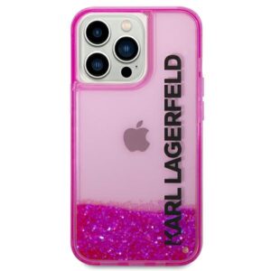 Karl Lagerfeld KLHCP14LLCKVF Apple iPhone 14 Pro 6,1" rožinės spalvos kietas dėklas Liquid Glitter Elong - Image 3