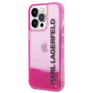 Karl Lagerfeld KLHCP14XLCKVF Apple iPhone 14 Pro Max 6,7" rožinės spalvos kietas dėklas Liquid Glitter Elong - Image 2