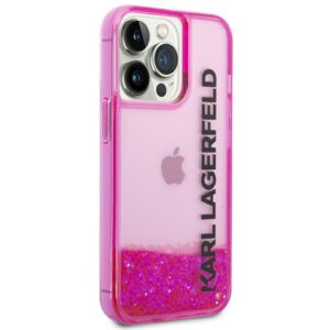 Karl Lagerfeld KLHCP14XLCKVF Apple iPhone 14 Pro Max 6,7" rožinės spalvos kietas dėklas Liquid Glitter Elong - Image 4