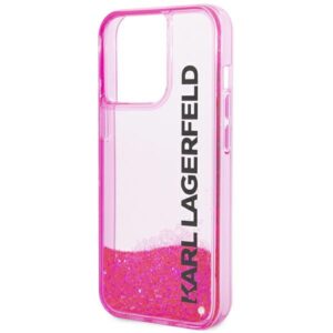 Karl Lagerfeld KLHCP14XLCKVF Apple iPhone 14 Pro Max 6,7" rožinės spalvos kietas dėklas Liquid Glitter Elong - Image 6