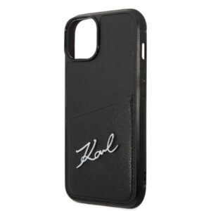 Karl Lagerfeld KLHCP14MCSSK Apple iPhone 14 Plus / 15 Plus 6,7" kietas dėklas juodos spalvos Signature Logo Cardsl - Image 6