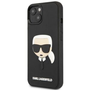 Karl Lagerfeld KLHCP14MKH3DBK Apple iPhone 14Plus / 15 Plus 6,7" juodos spalvos kietas dėklas 3D Rubber Karl`s Head - Image 2