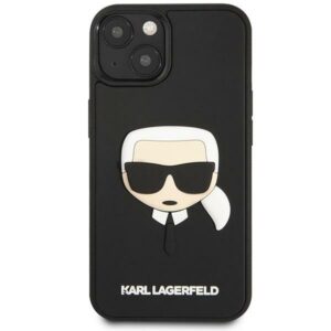 Karl Lagerfeld KLHCP14MKH3DBK Apple iPhone 14Plus / 15 Plus 6,7" juodos spalvos kietas dėklas 3D Rubber Karl`s Head - Image 3