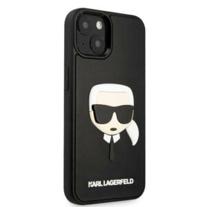 Karl Lagerfeld KLHCP14MKH3DBK Apple iPhone 14Plus / 15 Plus 6,7" juodos spalvos kietas dėklas 3D Rubber Karl`s Head - Image 4