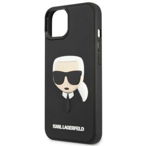 Karl Lagerfeld KLHCP14MKH3DBK Apple iPhone 14Plus / 15 Plus 6,7" juodos spalvos kietas dėklas 3D Rubber Karl`s Head - Image 6