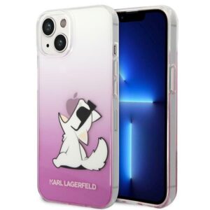 Karl Lagerfeld KLHCP14MCFNRCPI Apple iPhone 14 Plus / 15 Plus 6,7" kietas dėklas rožinės spalvos Choupette Fun - Image 1