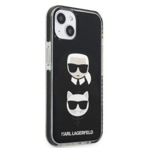 Karl Lagerfeld KLHCP13STPE2TK Apple iPhone 13 mini 5,4" kietas dėklas juodos spalvos Karl&Choupette Head - Image 4
