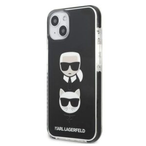 Karl Lagerfeld KLHCP13MTPE2TK Apple iPhone 13/ 14 / 15 6,1" kietas dėklas juodos spalvos Karl&Choupette Head - Image 2