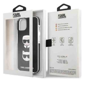 Karl Lagerfeld KLHCP13MTPE2TK Apple iPhone 13/ 14 / 15 6,1" kietas dėklas juodos spalvos Karl&Choupette Head - Image 8
