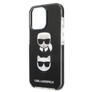 Karl Lagerfeld KLHCP13LTPE2TK Apple iPhone 13 Pro / 13 6,1" kietas dėklas juodos spalvos Karl&Choupette Head - Image 6