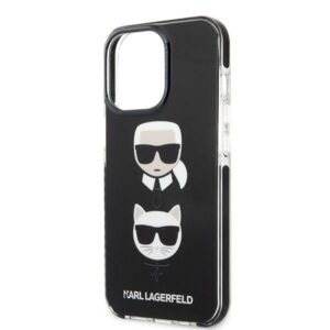 Karl Lagerfeld KLHCP13XTPE2TK Apple iPhone 13 Pro Max 6,7" kietas dėklas juodos spalvos Karl&Choupette Head - Image 6