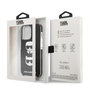 Karl Lagerfeld KLHCP13XTPE2TK Apple iPhone 13 Pro Max 6,7" kietas dėklas juodos spalvos Karl&Choupette Head - Image 8