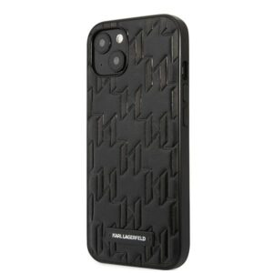 Karl Lagerfeld KLHCP13SMNMP1K Apple iPhone 13 mini 5,4" kietas dėklas juodos spalvos Monogram Plaque