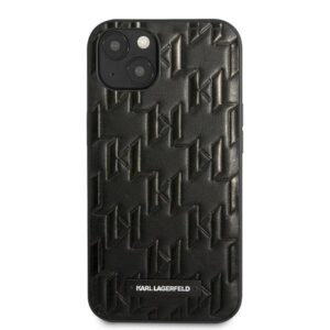 Karl Lagerfeld KLHCP13SMNMP1K Apple iPhone 13 mini 5,4" kietas dėklas juodos spalvos Monogram Plaque - Image 2