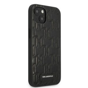Karl Lagerfeld KLHCP13SMNMP1K Apple iPhone 13 mini 5,4" kietas dėklas juodos spalvos Monogram Plaque - Image 3