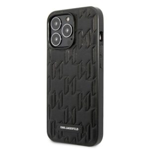 Karl Lagerfeld KLHCP13LMNMP1K Apple iPhone 13 Pro / 13 6,1" kietas dėklas juodos spalvos Monogram Plaque - Image 2