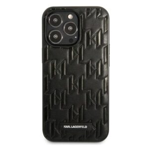 Karl Lagerfeld KLHCP13LMNMP1K Apple iPhone 13 Pro / 13 6,1" kietas dėklas juodos spalvos Monogram Plaque - Image 3
