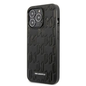 Karl Lagerfeld KLHCP13XMNMP1K Apple iPhone 13 Pro Max 6,7" kietas dėklas juodos spalvos Monogram Plaque - Image 2