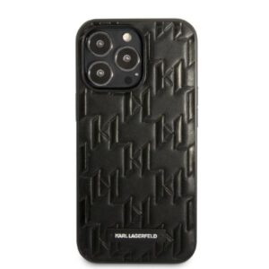 Karl Lagerfeld KLHCP13XMNMP1K Apple iPhone 13 Pro Max 6,7" kietas dėklas juodos spalvos Monogram Plaque - Image 3