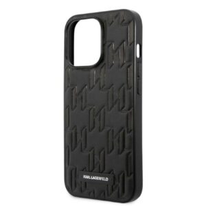 Karl Lagerfeld KLHCP13XMNMP1K Apple iPhone 13 Pro Max 6,7" kietas dėklas juodos spalvos Monogram Plaque - Image 6