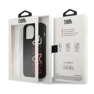 Karl Lagerfeld KLHCP13LPCOBK Apple iPhone 13 Pro / 13 6,1" juodos spalvos kietas dėklas Multirožinės spalvos Brand - Image 8