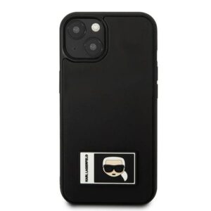 Karl Lagerfeld KLHCP13S3DKPK Apple iPhone 13 mini 5,4" juodos spalvos kietas dėklas Ikonik Patch - Image 3
