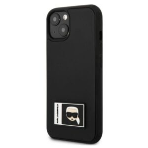 Karl Lagerfeld KLHCP13M3DKPK Apple iPhone 13/ 14 / 15 6,1" juodos spalvos kietas dėklas Ikonik Patch - Image 2