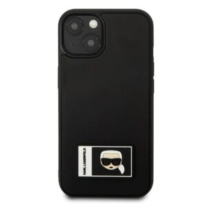 Karl Lagerfeld KLHCP13M3DKPK Apple iPhone 13/ 14 / 15 6,1" juodos spalvos kietas dėklas Ikonik Patch - Image 3