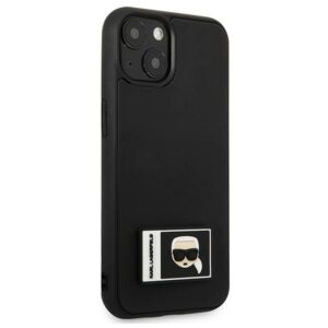 Karl Lagerfeld KLHCP13M3DKPK Apple iPhone 13/ 14 / 15 6,1" juodos spalvos kietas dėklas Ikonik Patch - Image 4