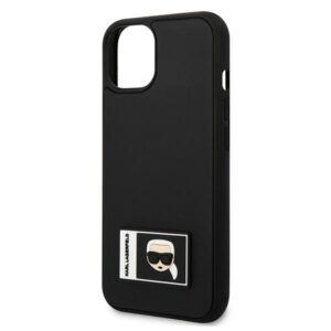 Karl Lagerfeld KLHCP13M3DKPK Apple iPhone 13/ 14 / 15 6,1" juodos spalvos kietas dėklas Ikonik Patch - Image 6
