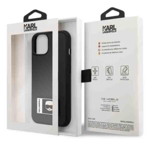 Karl Lagerfeld KLHCP13M3DKPK Apple iPhone 13/ 14 / 15 6,1" juodos spalvos kietas dėklas Ikonik Patch - Image 8