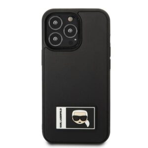 Karl Lagerfeld KLHCP13X3DKPK Apple iPhone 13 Pro Max 6,7"juodos spalvos kietas dėklas Ikonik Patch - Image 3