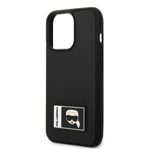 Karl Lagerfeld KLHCP13X3DKPK Apple iPhone 13 Pro Max 6,7"juodos spalvos kietas dėklas Ikonik Patch - Image 6