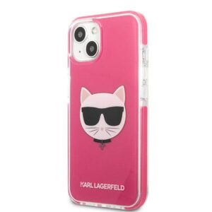 Karl Lagerfeld KLHCP13STPECPI Apple iPhone 13 mini 5,4" kietas dėklas fuschia Choupette Head - Image 2