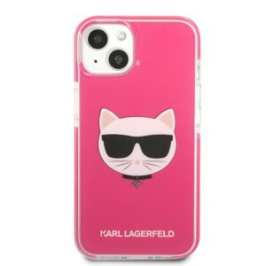 Karl Lagerfeld KLHCP13STPECPI Apple iPhone 13 mini 5,4" kietas dėklas fuschia Choupette Head - Image 3