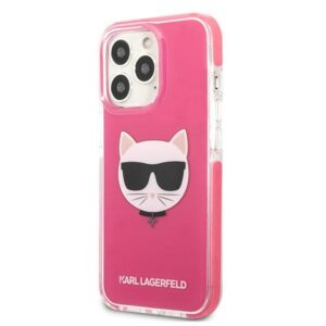 Karl Lagerfeld KLHCP13LTPECPI Apple iPhone 13 Pro / 13 6,1" kietas dėklas fuschia Choupette Head - Image 2