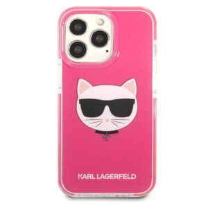 Karl Lagerfeld KLHCP13LTPECPI Apple iPhone 13 Pro / 13 6,1" kietas dėklas fuschia Choupette Head - Image 3