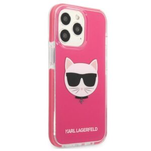 Karl Lagerfeld KLHCP13LTPECPI Apple iPhone 13 Pro / 13 6,1" kietas dėklas fuschia Choupette Head - Image 4