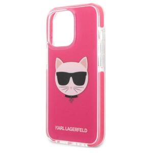 Karl Lagerfeld KLHCP13LTPECPI Apple iPhone 13 Pro / 13 6,1" kietas dėklas fuschia Choupette Head - Image 6