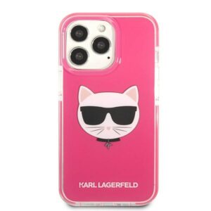 Karl Lagerfeld KLHCP13XTPECPI Apple iPhone 13 Pro Max 6,7" kietas dėklas fuschia Choupette Head - Image 3