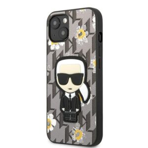 Karl Lagerfeld KLHCP13SPMNFIK1 Apple iPhone 13 mini 5,4" pilkos spalvos Flower Ikonik Karl - Image 2