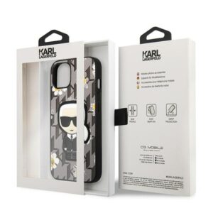 Karl Lagerfeld KLHCP13SPMNFIK1 Apple iPhone 13 mini 5,4" pilkos spalvos Flower Ikonik Karl - Image 8