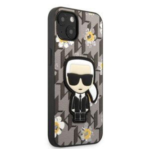Karl Lagerfeld KLHCP13MPMNFIK1 Apple iPhone 13/ 14 / 15 6,1" pilkos spalvos Flower Ikonik Karl - Image 4