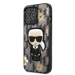 Karl Lagerfeld KLHCP13LPMNFIK1 Apple iPhone 13 Pro / 13 6,1" pilkos spalvos Flower Ikonik Karl - Image 2