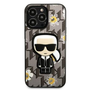 Karl Lagerfeld KLHCP13LPMNFIK1 Apple iPhone 13 Pro / 13 6,1" pilkos spalvos Flower Ikonik Karl - Image 3